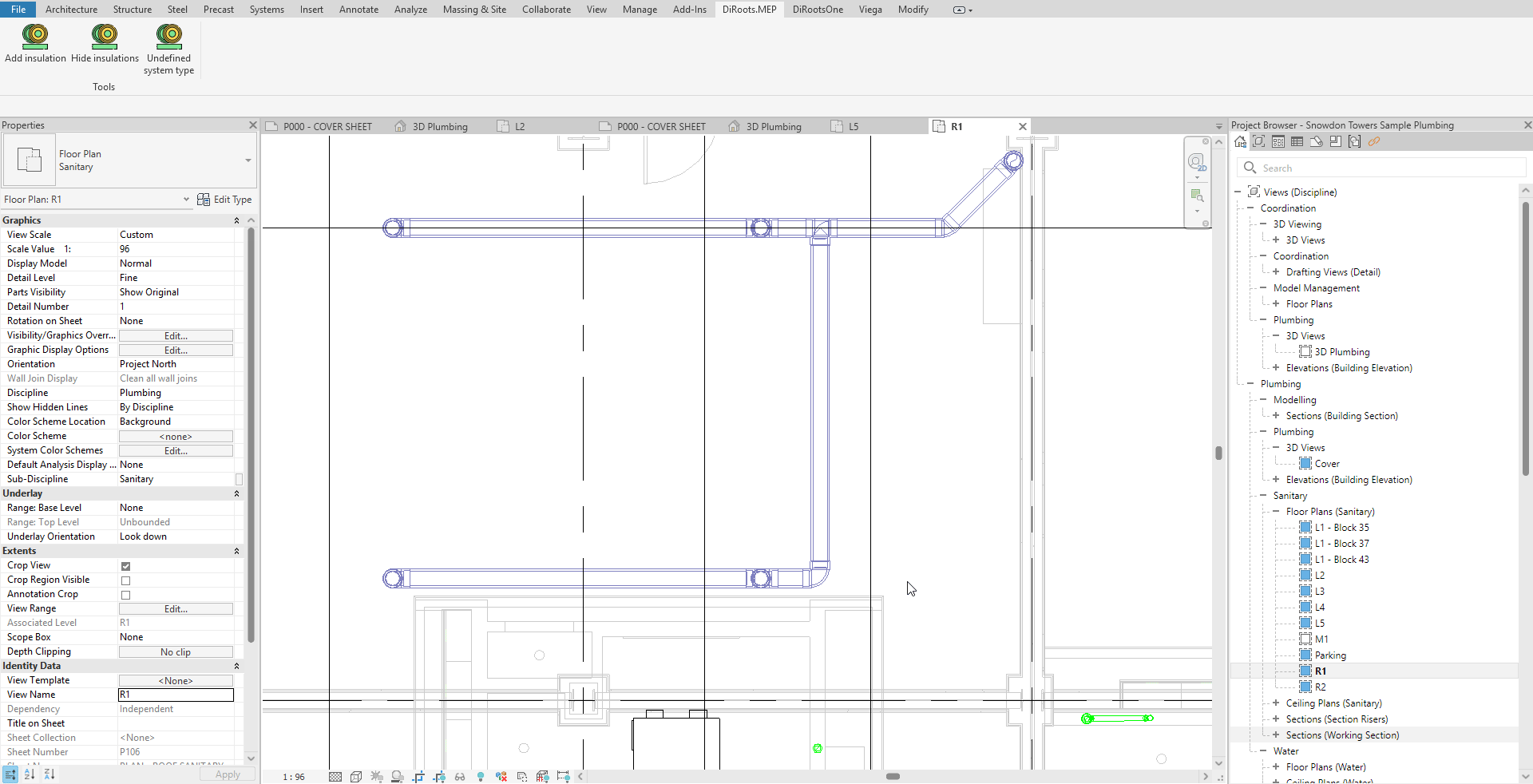 DiRootsMEP Hide Insulation